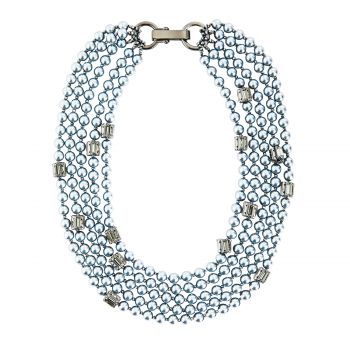 Multi-strand necklace with beads