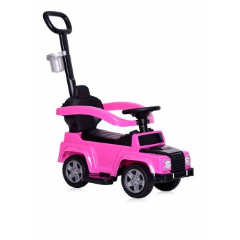 Masinuta de teren X-Treme cu maner parental pink