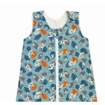 Sac de dormit copii 2.5 tog KidsDecor Tiger Jungle din bumbac 70 cm