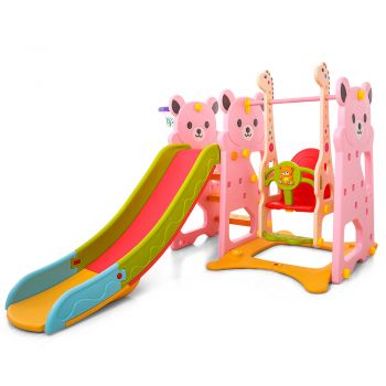 Spatiu de joaca Nichiduta Little Bear Pink 3 in 1