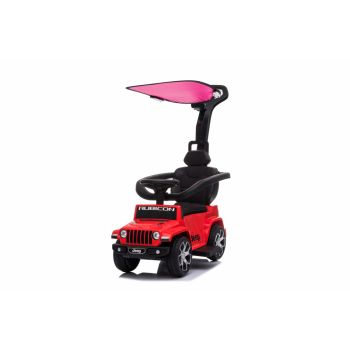 Masinuta fara pedale cu maner parental Jeep Wrangler Red