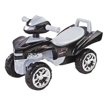 Atv pentru copii fara pedale Toyz Mini Raptor Gri cu melodii, lumini si spatiu de depozitare sub scaun, Inaltime scaun 24 cm, de la 18 luni pana la greutatea maxima de 25 kg