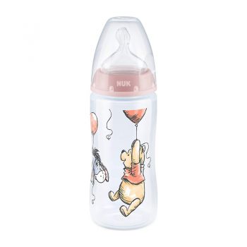 Biberon Nuk First Choice 300 ml tetina silicon Disney roz 0-6 luni