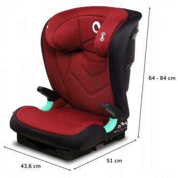 Scaun auto i-Size Neal cu isofix 15-36 kg Red Burgundy