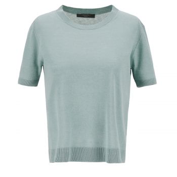 Silk and linen knit t-shirt xs