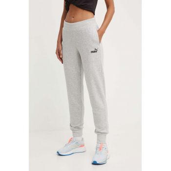 Puma pantaloni de trening culoarea gri, melanj 586842