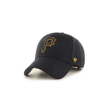 47brand șapcă MLB Pittsburgh Pirates culoarea negru, cu imprimeu de firma originala