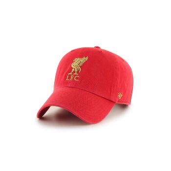 47brand șapcă EPL Liverpool culoarea roșu, cu imprimeu ieftina