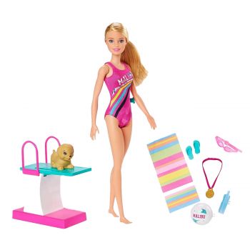 Barbie dreamhouse adventures swim and dive doll and accessories