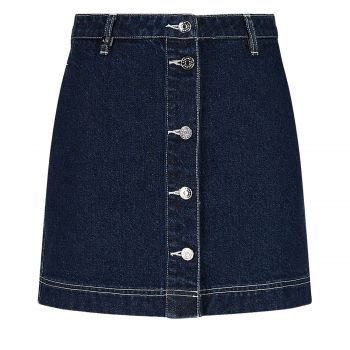 Denim mini-skirt xs