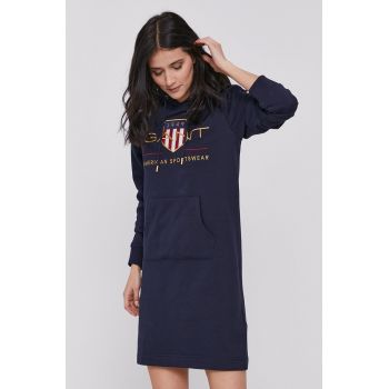 Gant Rochie culoarea albastru marin, mini, model drept