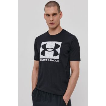 Under Armour tricou bărbați, culoarea negru, cu imprimeu 1361673-369