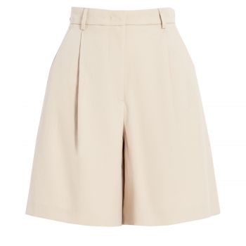 Cotton and linen twill shorts 36