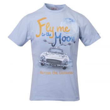 Jack printed t-shirt fade dyed fly moon l