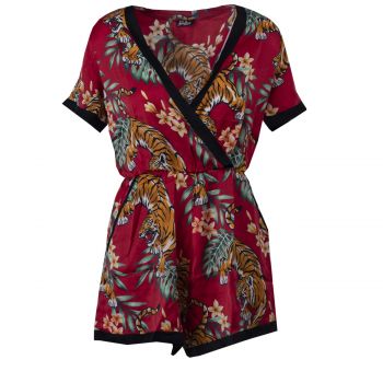 Sandy woman playsuit tropical tiger 41 m