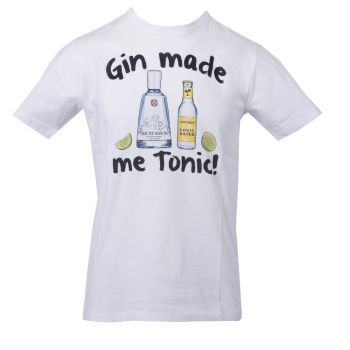 T-shirt men cotton classic me tonic l