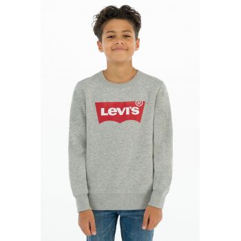 Levi's Bluză copii culoarea gri, cu imprimeu de firma original