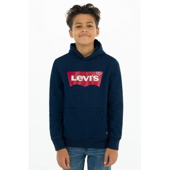 Levi's Bluză copii culoarea albastru marin, cu imprimeu