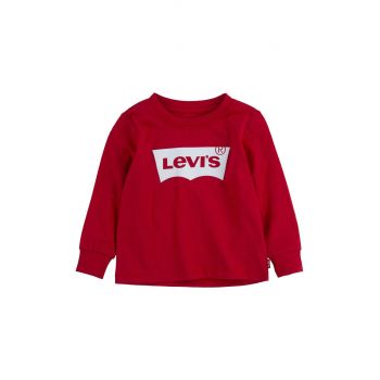 Levi's Longsleeve copii culoarea rosu, cu imprimeu