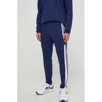 adidas Performance Pantaloni GT6643 bărbați, culoarea bleumarin, cu imprimeu  GT6643