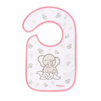 Bavetica impermeabila Baby Ono din bumbac 6luni+ Flavour Explorer elefant