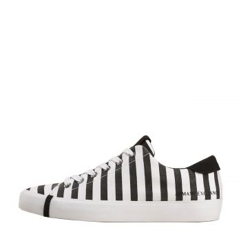 Striped canvas low-top sneaker 40