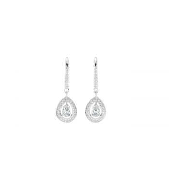 Attract light pear pierced earrings