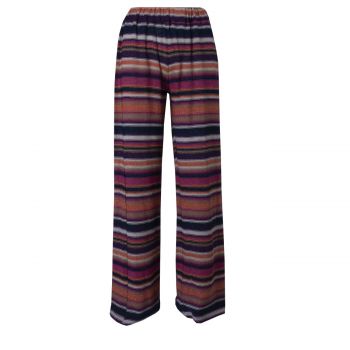 Paris wide leg pants multicolor rigato violetto l