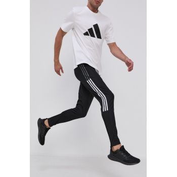Adidas Performance Pantaloni GH7305 bărbați, culoarea negru, cu imprimeu