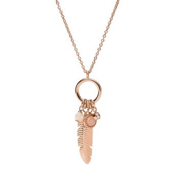 Feather rose quartz rose gold-tone jf03671791