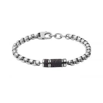 Men's bracelet caravan lava stone jf03687040