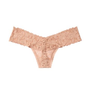 Floral lace thong panty m