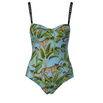 Brenda underwire padded one piece wild leopard l