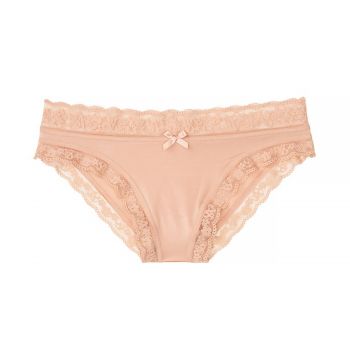 Lace-trim cheekini panty l