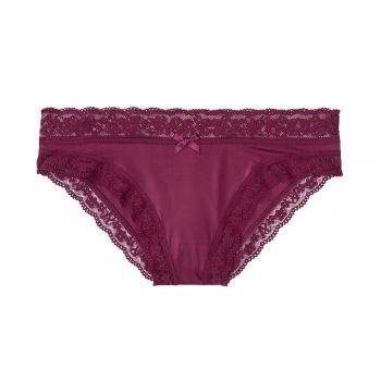 Lace-trim cheekini panty s