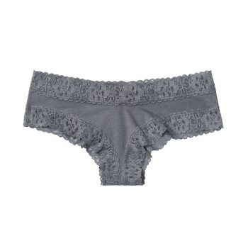 Stretch cotton lace-waist cheeky panty s