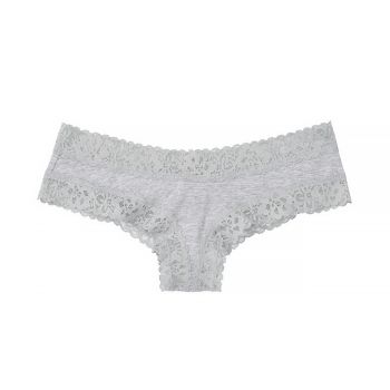 Stretch cotton lace-waist cheeky panty xs