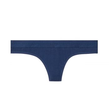 Stretch cotton logo thong panty xs