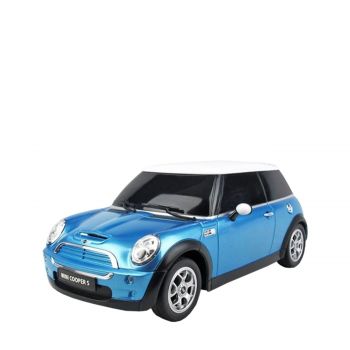 Mini cooper, bleu