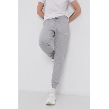 New Balance Pantaloni WP03805AG femei, culoarea gri, melanj