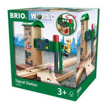 Statie de tren cu semnale 33674 Brio