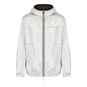 Reversible, full-zip windbreaker in lustrous ripstop l