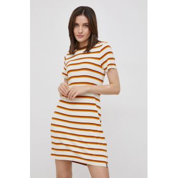 Volcom Rochie culoarea bej, mini, mulat