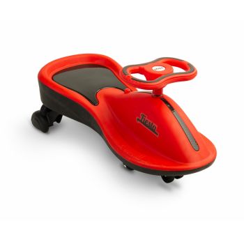 PlasmaCar copii fara pedale Toyz Fiesta Red Ride-On gravitationala cu muzica si roti din cauciuc luminoase, scaun ergonomic si spatios, greutate maxima admisa 100 kg