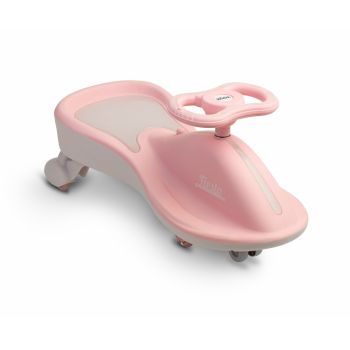 PlasmaCar copii fara pedale Toyz Fiesta Roz Ride-On gravitationala cu muzica si roti din cauciuc luminoase, scaun ergonomic si spatios, greutate maxima admisa 100 kg