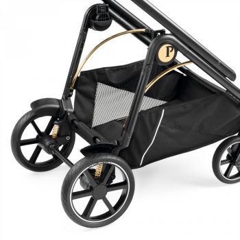 Carucior 3 in 1 Peg Perego Veloce Lounge 0 - 22 kg Graphic Gold negru bej i-Size