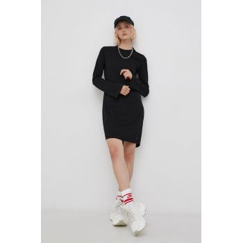 Superdry Rochie culoarea negru, mini, mulat