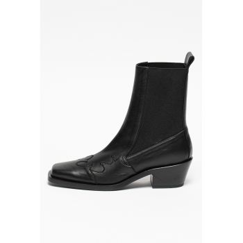 Botine Chelsea western de piele