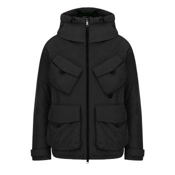 Hooded padded down jacket l