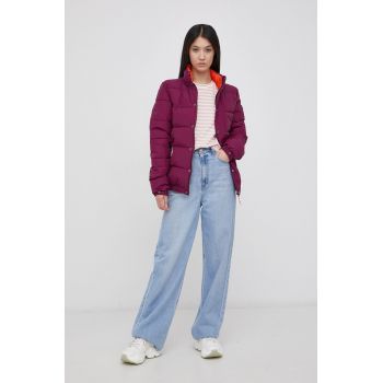 Superdry Geacă femei, culoarea bordo, de iarnă